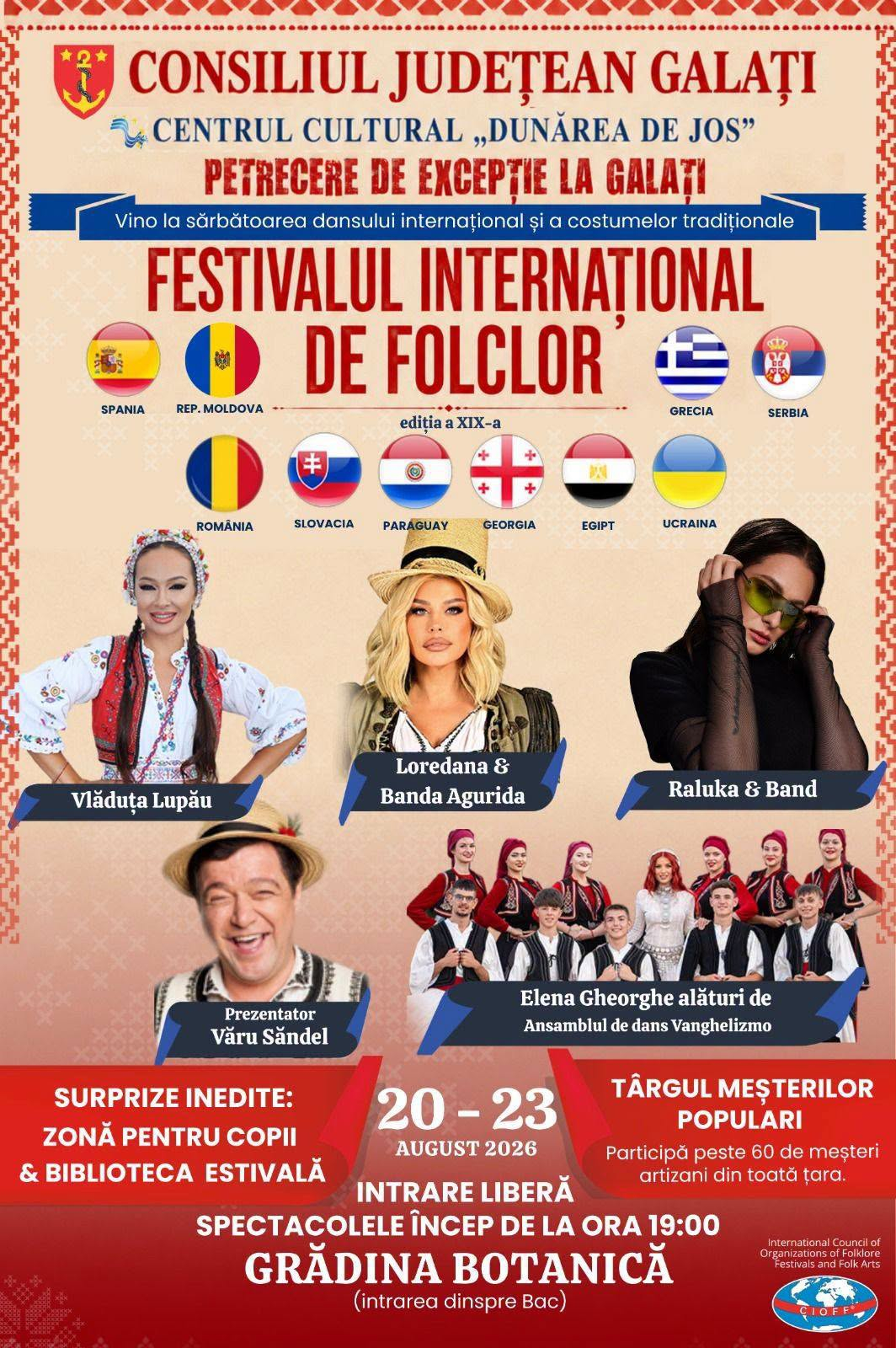 Galaţiul petrece din 20 august cu Loredana, Vlăduța Lupău, Raluka și Elena Gheorghe
