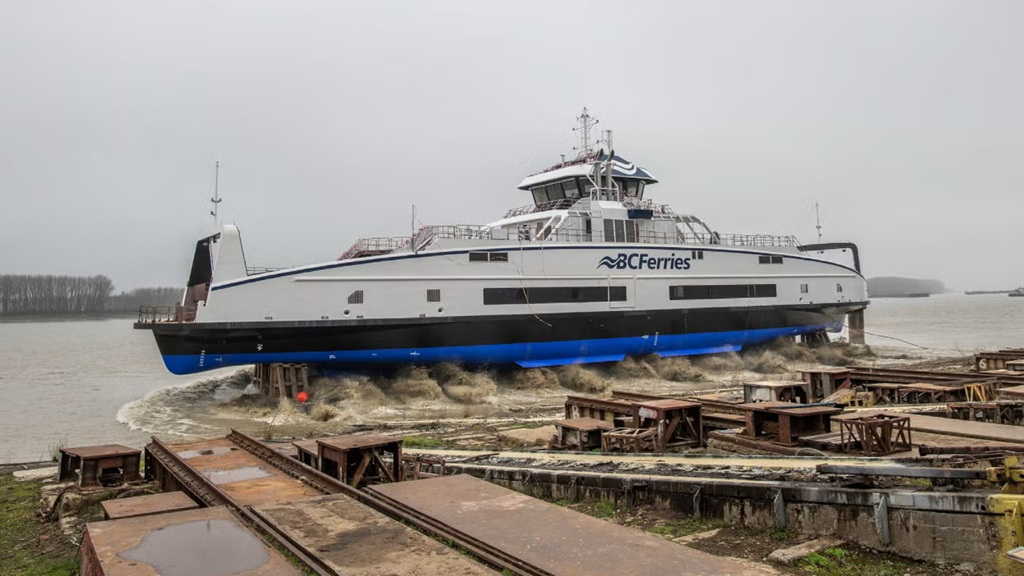 Feribot electric pentru Canada, lansat la Damen Galați