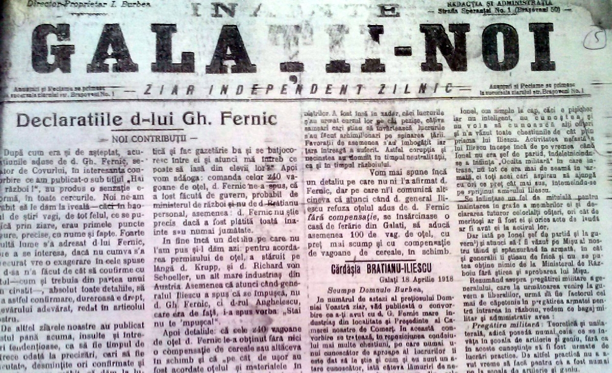 SERIAL VL/ Zilele oraşului-erou: Bătălia Galaţiului, din ianuarie 1918 (3) 
