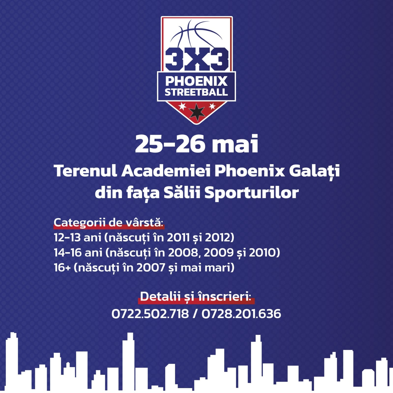 Turneu de baschet 3x3 cu premii, la Galați