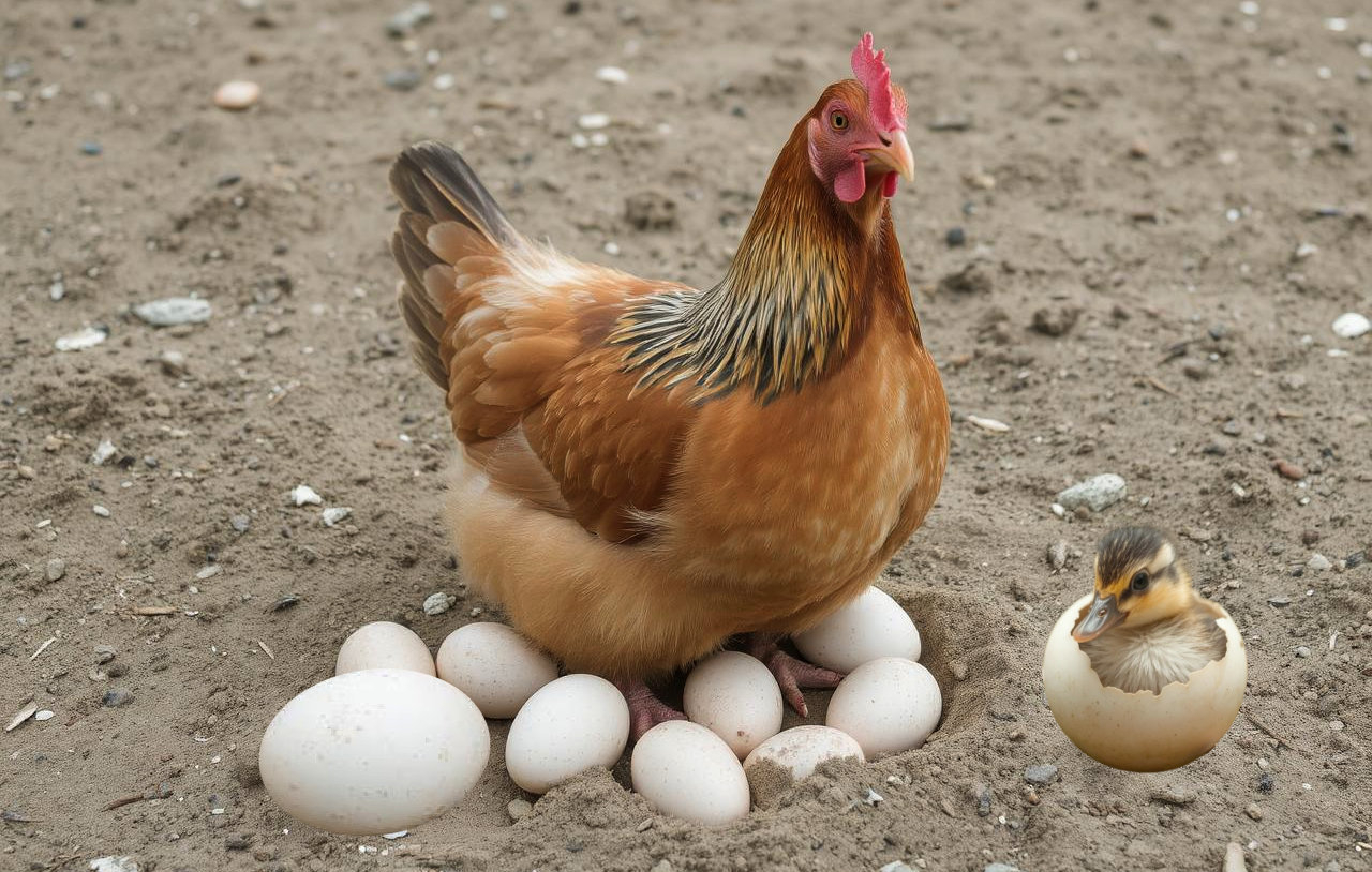 O găină din Cucuteni a născut un metrou de rață