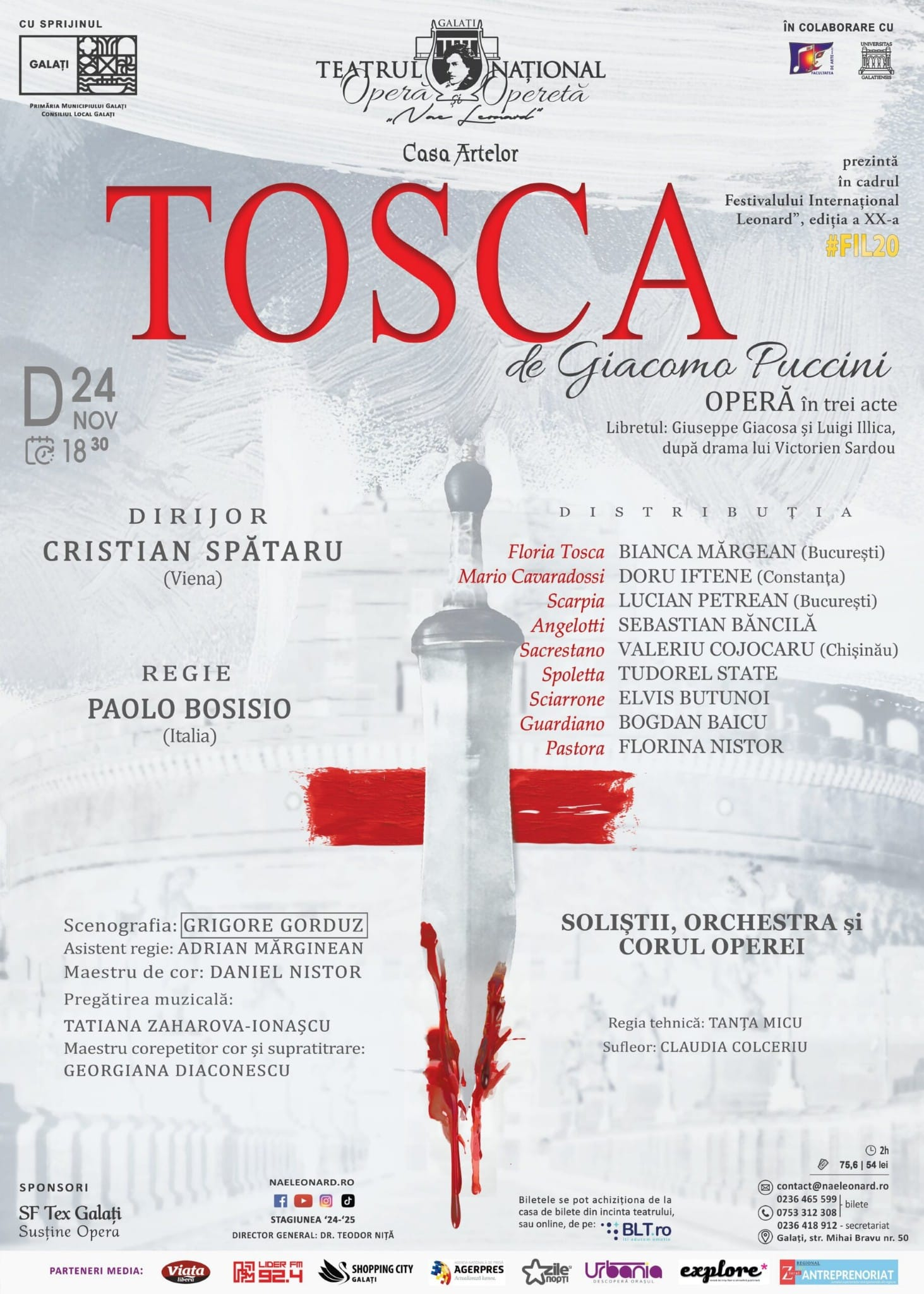 „Tosca”, pe scena Festivalului Internațional „Leonard”