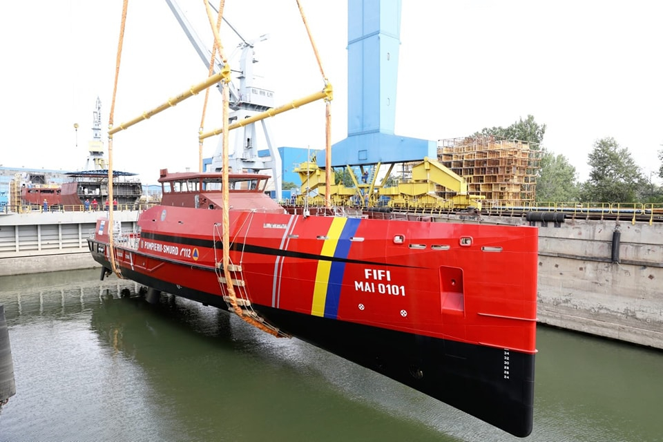 A doua navă multirol pentru IGSU, lansată la apă