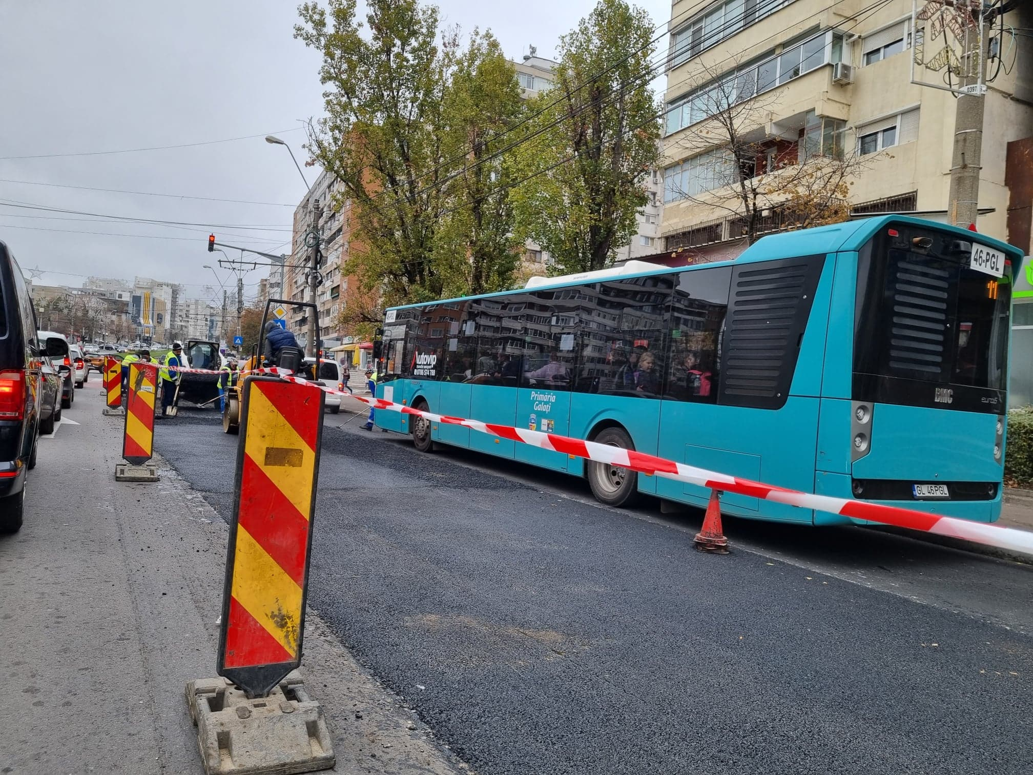 Trafic îngreunat pe strada Brăilei