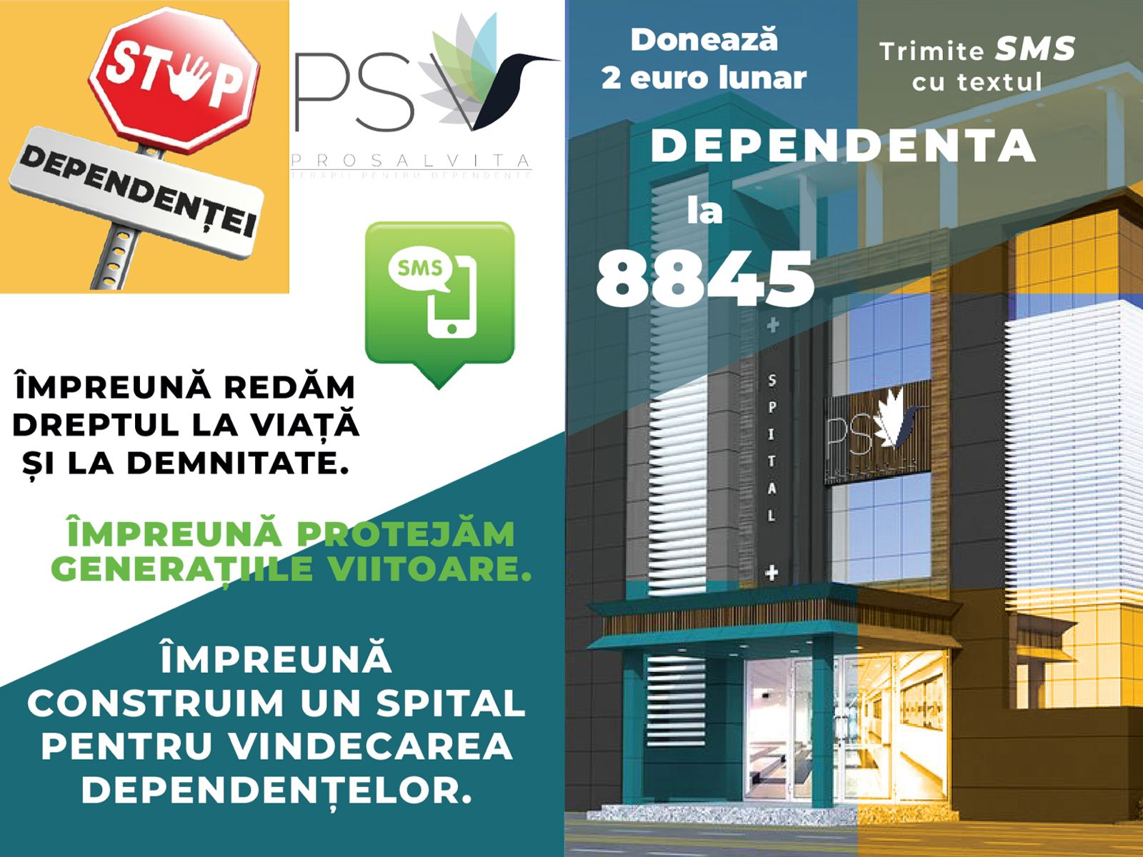 Un SMS pentru primul spital de tratare a dependenţelor din România