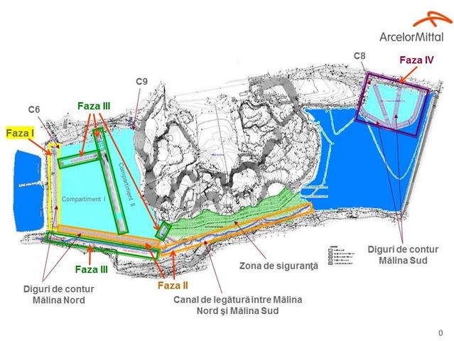 Îndiguirea iazului tehnologic Mălina Nord din combinat se încheie la anul