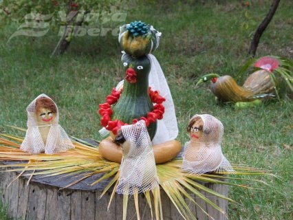 Nuntaşii sculptaţi în bostani 