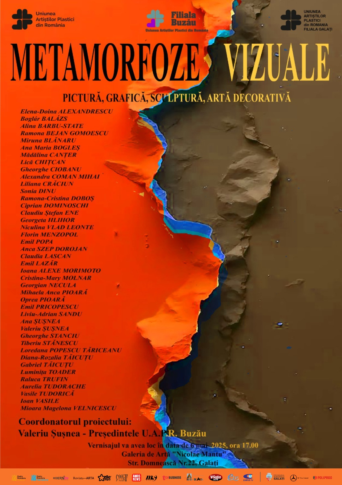 „Metamorfoze vizuale” la Galeria „Nicolae Mantu” din Galați