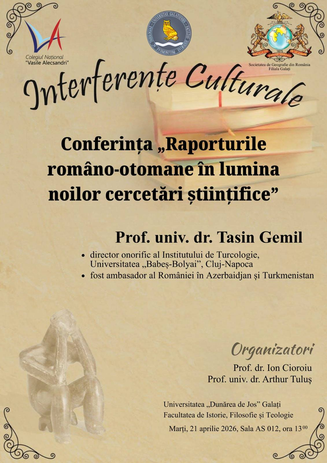 Istoricul Tasin Gemil, conferință la Facultatea de Istorie