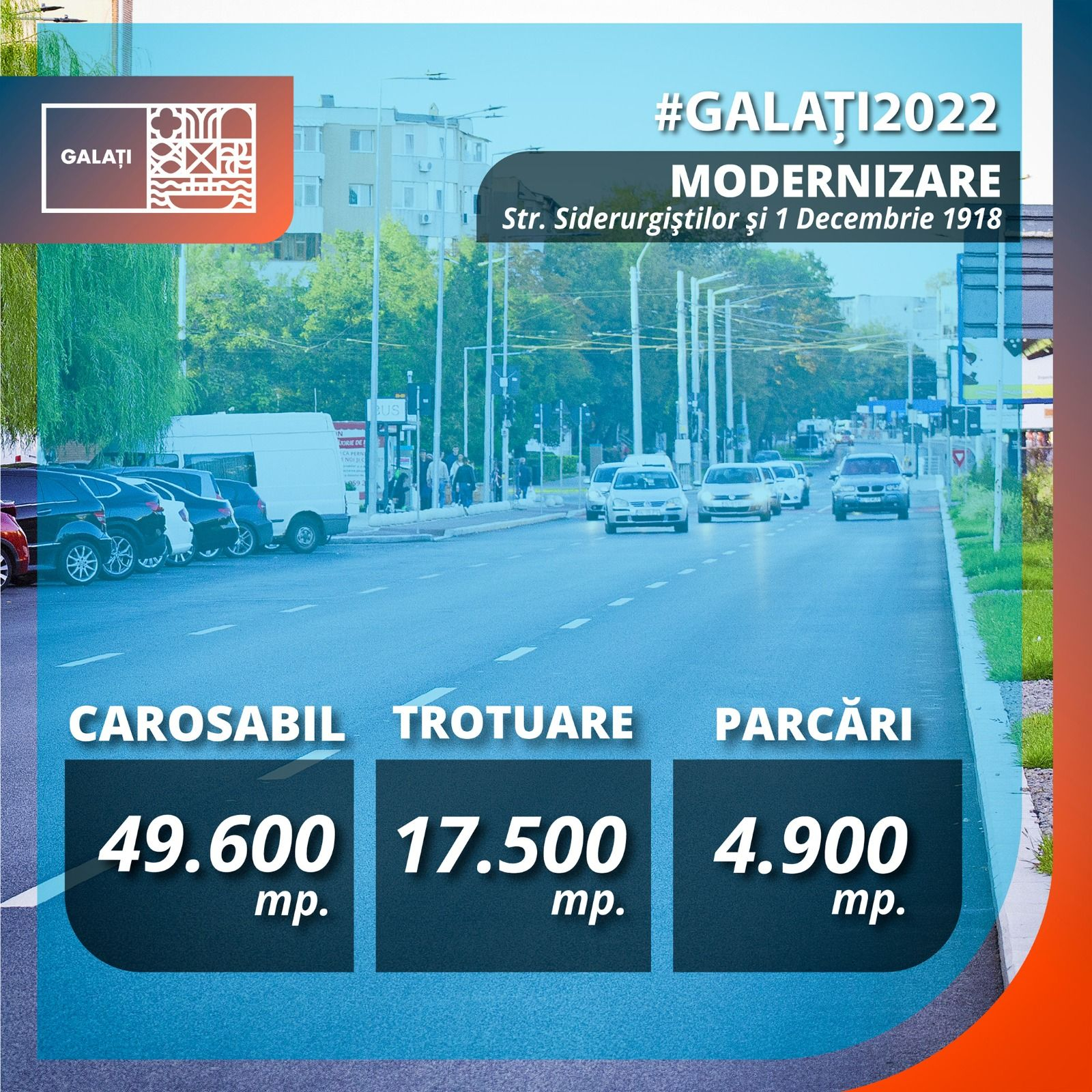 Primăria anunţă că s-a finalizat modernizarea axei Siderurgiștilor - 1 Decembrie 1918