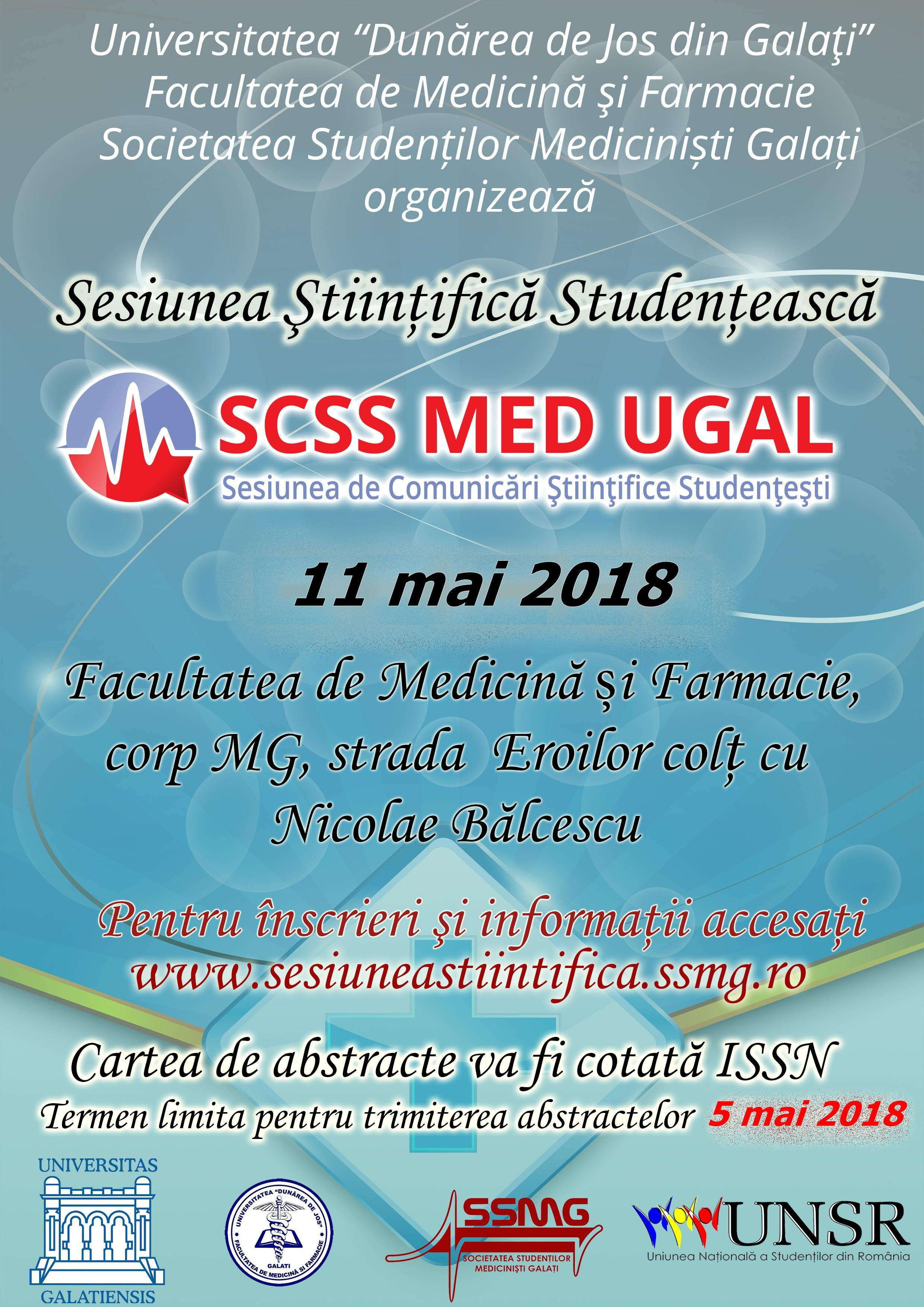 Sesiune de comunicări ştiinţifice studenţeşti MED UGAL