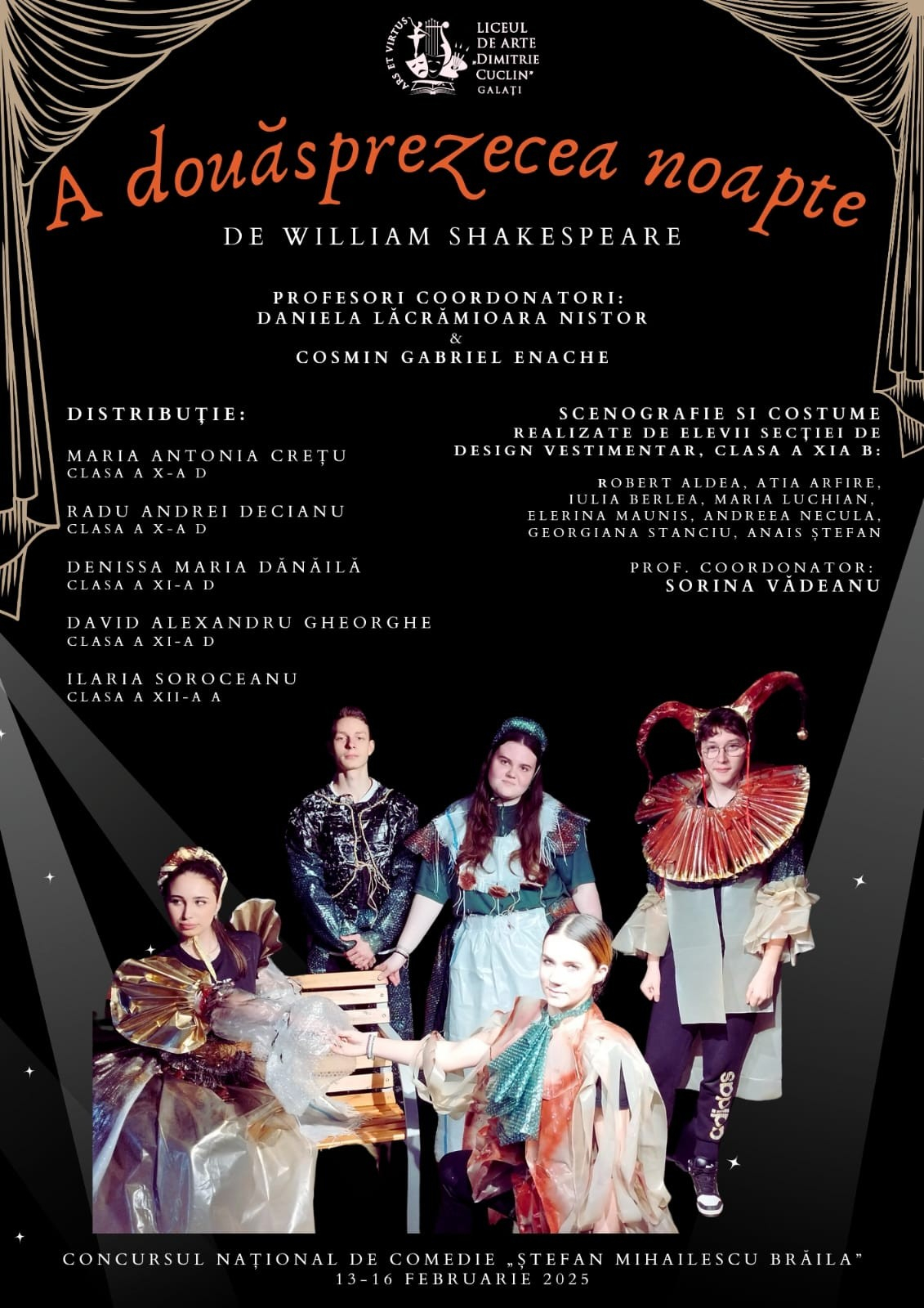 Performanţele elevilor gălăţeni la Concursul Național de Comedie