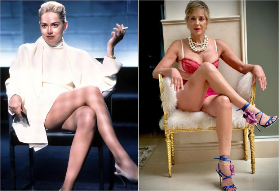 Sharon Stone a recreat faimoasa scenă din „Basic Instinct”