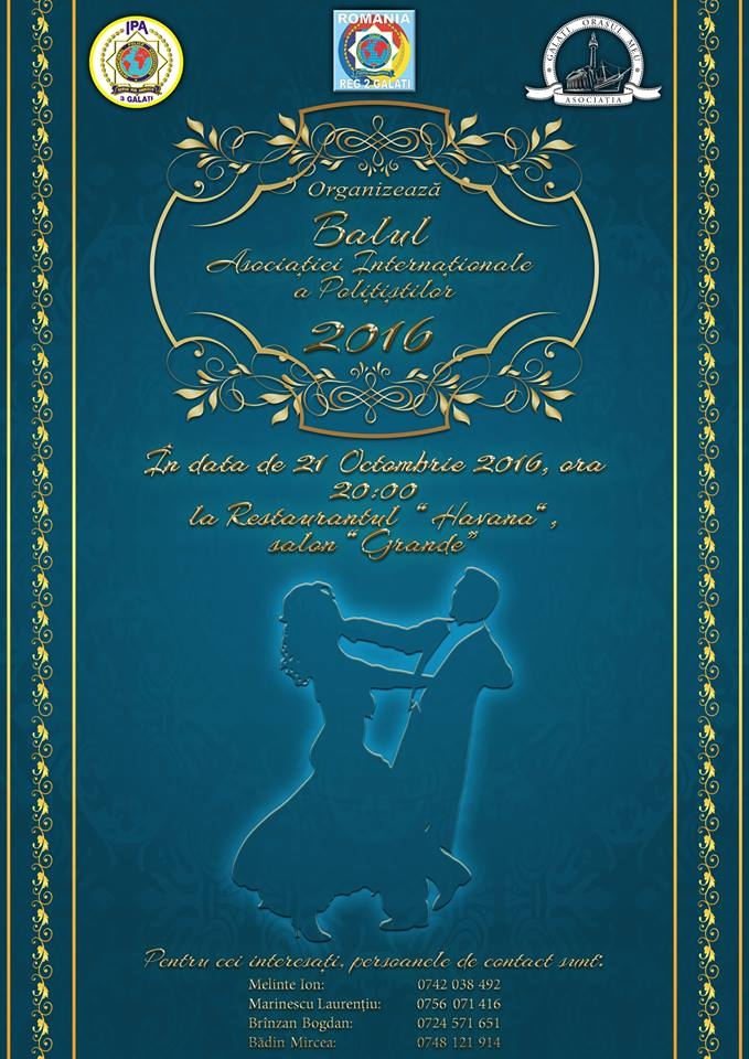 DISTRACȚIE pe sprânceană. Sunteţi invitaţi la BALUL POLIȚIȘTILOR