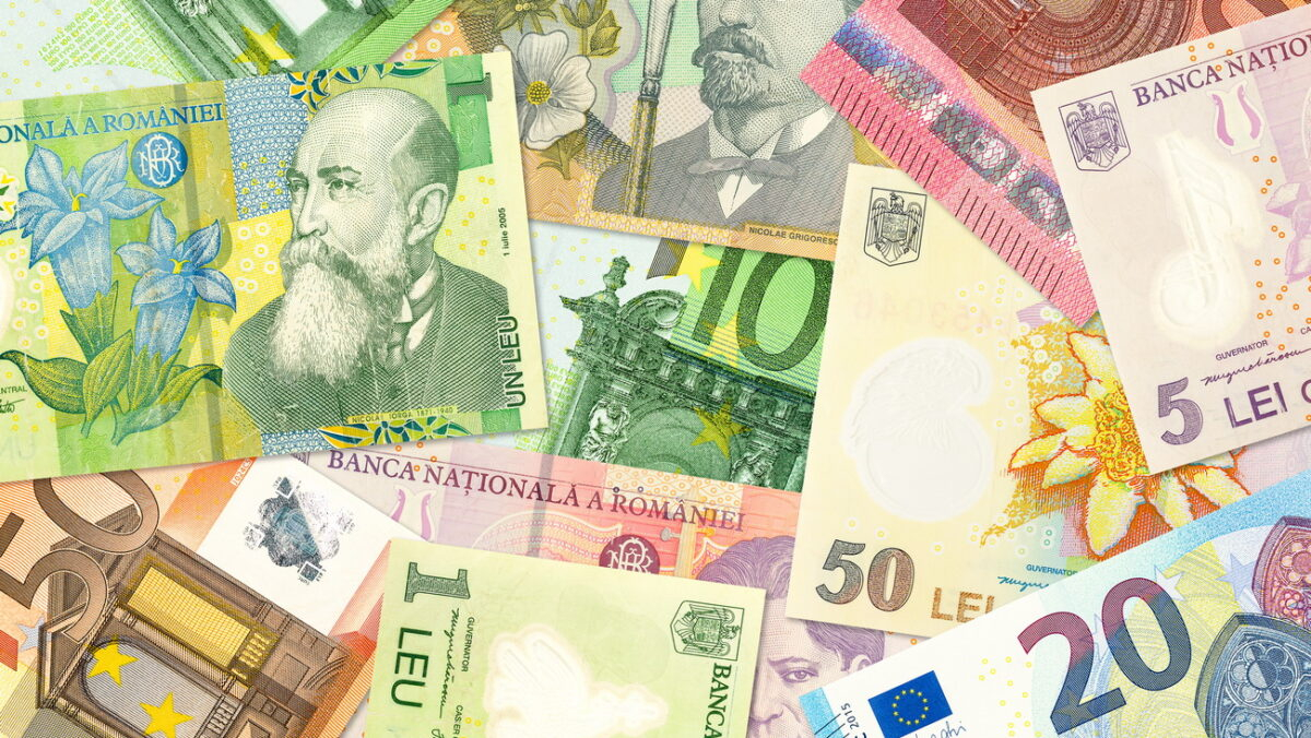 Început de săptămână în creştere pentru leu, în fața principalelor valute