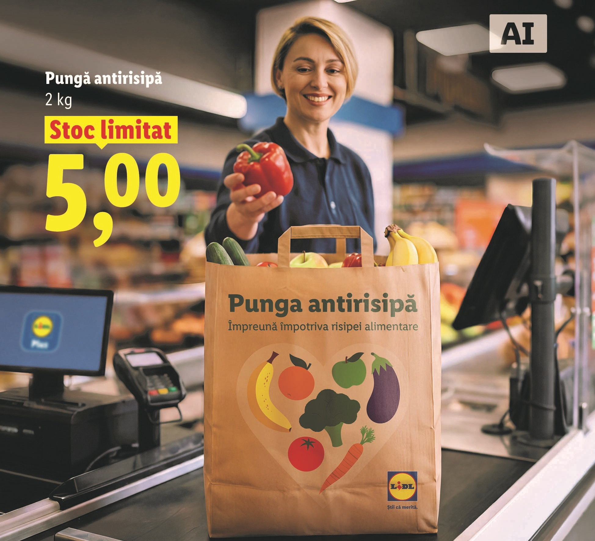 „Pungi antirisipă” într-o rețea de supermarketuri (și) din Galați