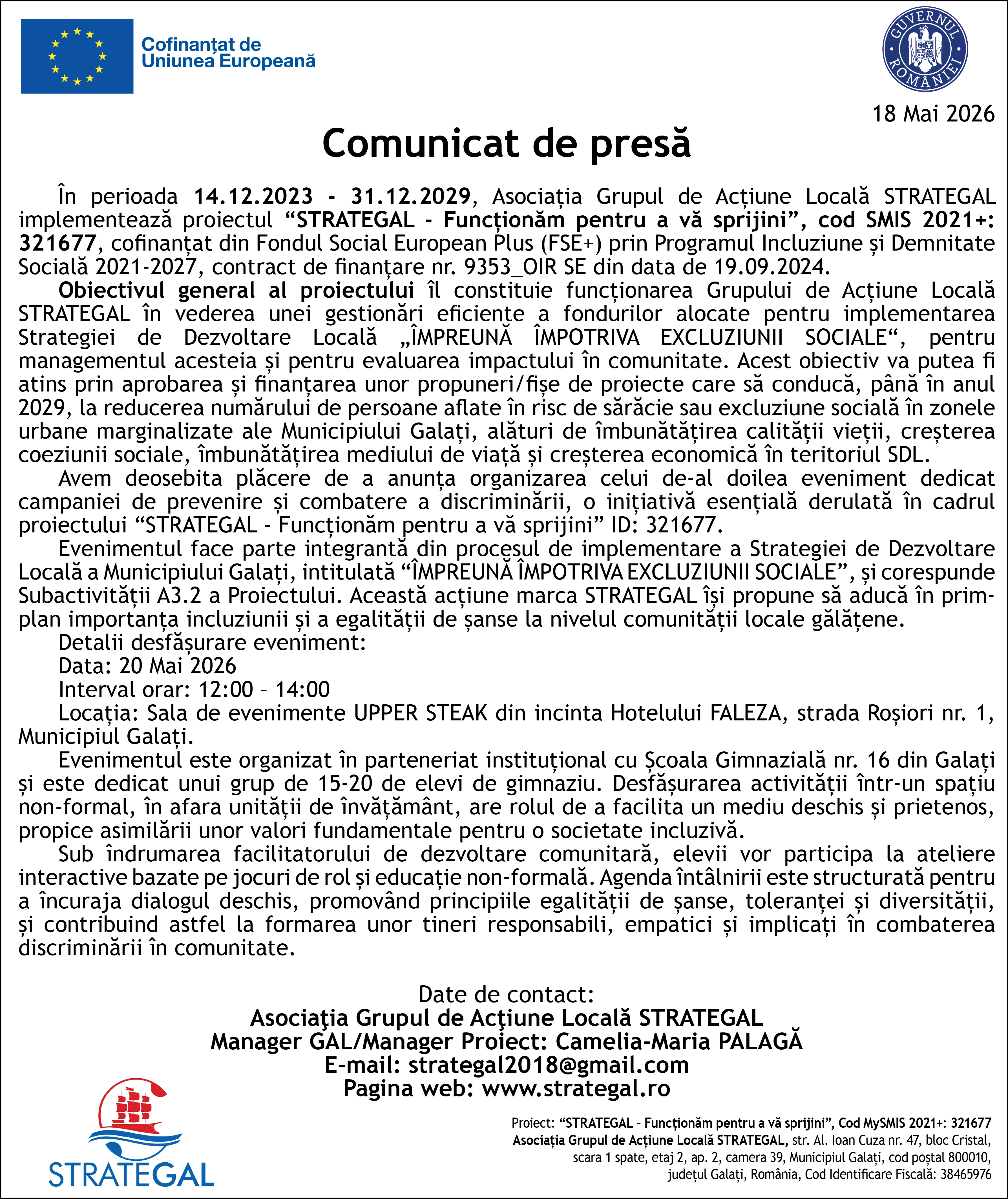 STRATEGAL - Funcționăm pentru a vă sprijini