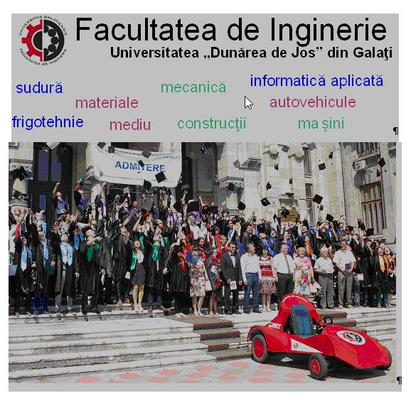 În septembrie, ADMITERE la Facultatea de Inginerie PE BAZĂ DE DOSAR