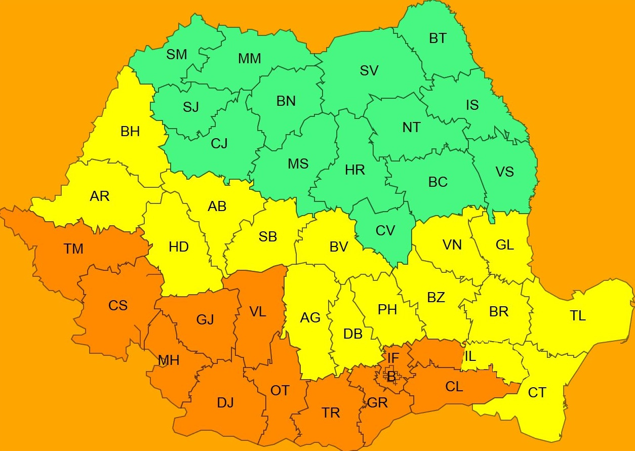 Codul galben de caniculă şi disconfort termic a fost prelungit