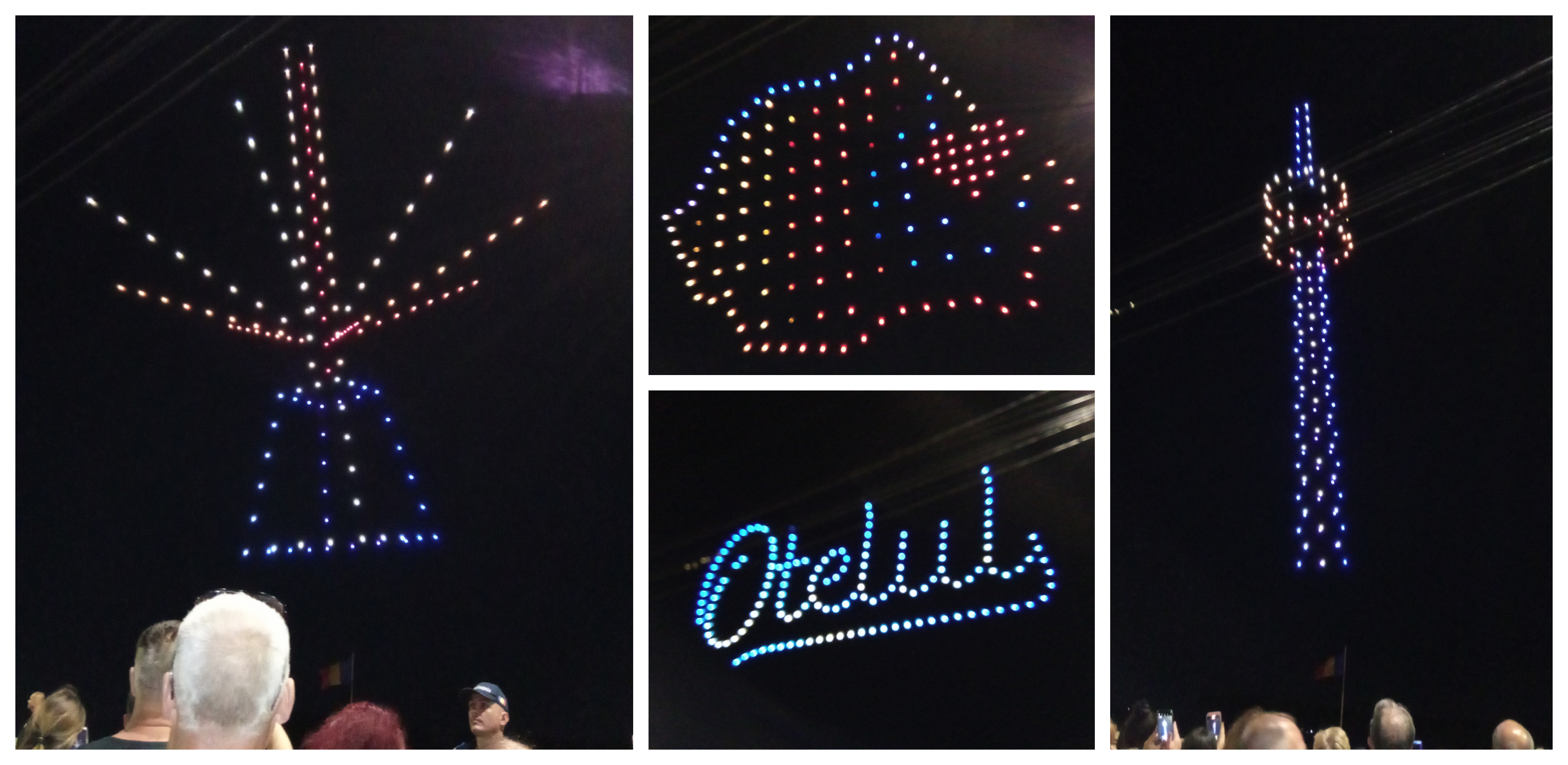 Simbolurile Galaţiului, pe cerul de la Dunăre. Spectacol al dronelor, la final de StreetFest (FOTO-VIDEO)