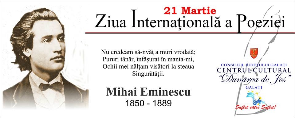 Bannere mari cu texte semnate de mari poeţi ai lumii vor fi amplasate în Galaţi