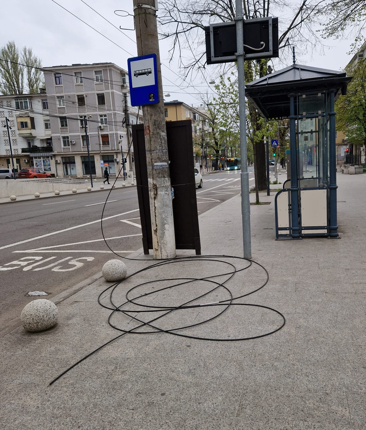 Poza zilei. Cine-a uitat cablul în drum?