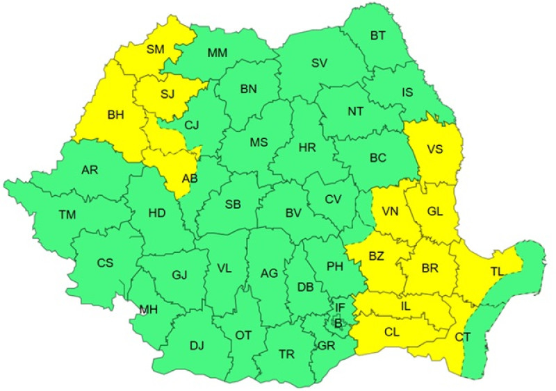 Alertă meteo de ploi torențiale şi vijelii