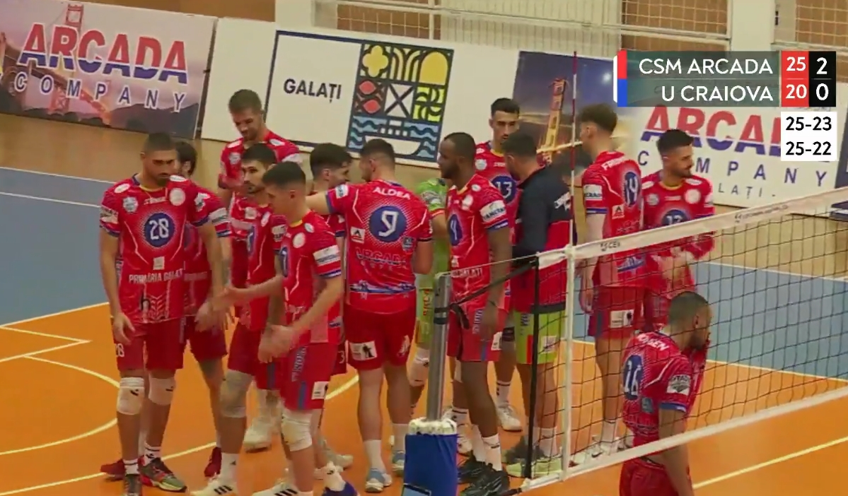 Succes la zero al voleibaliştilor de la Arcada