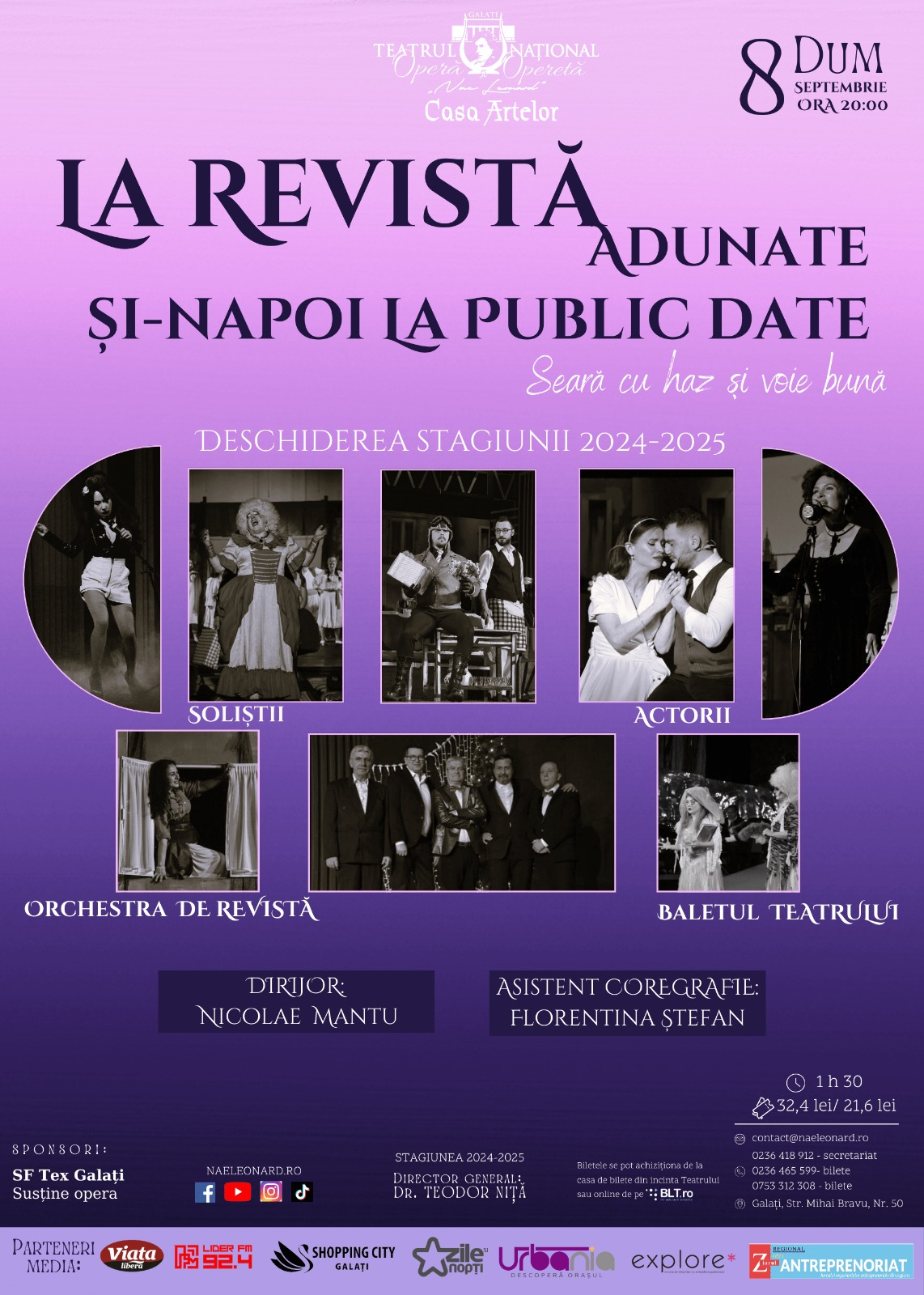 „La Revistă adunate și-napoi la lume date”, în deschiderea stagiunii