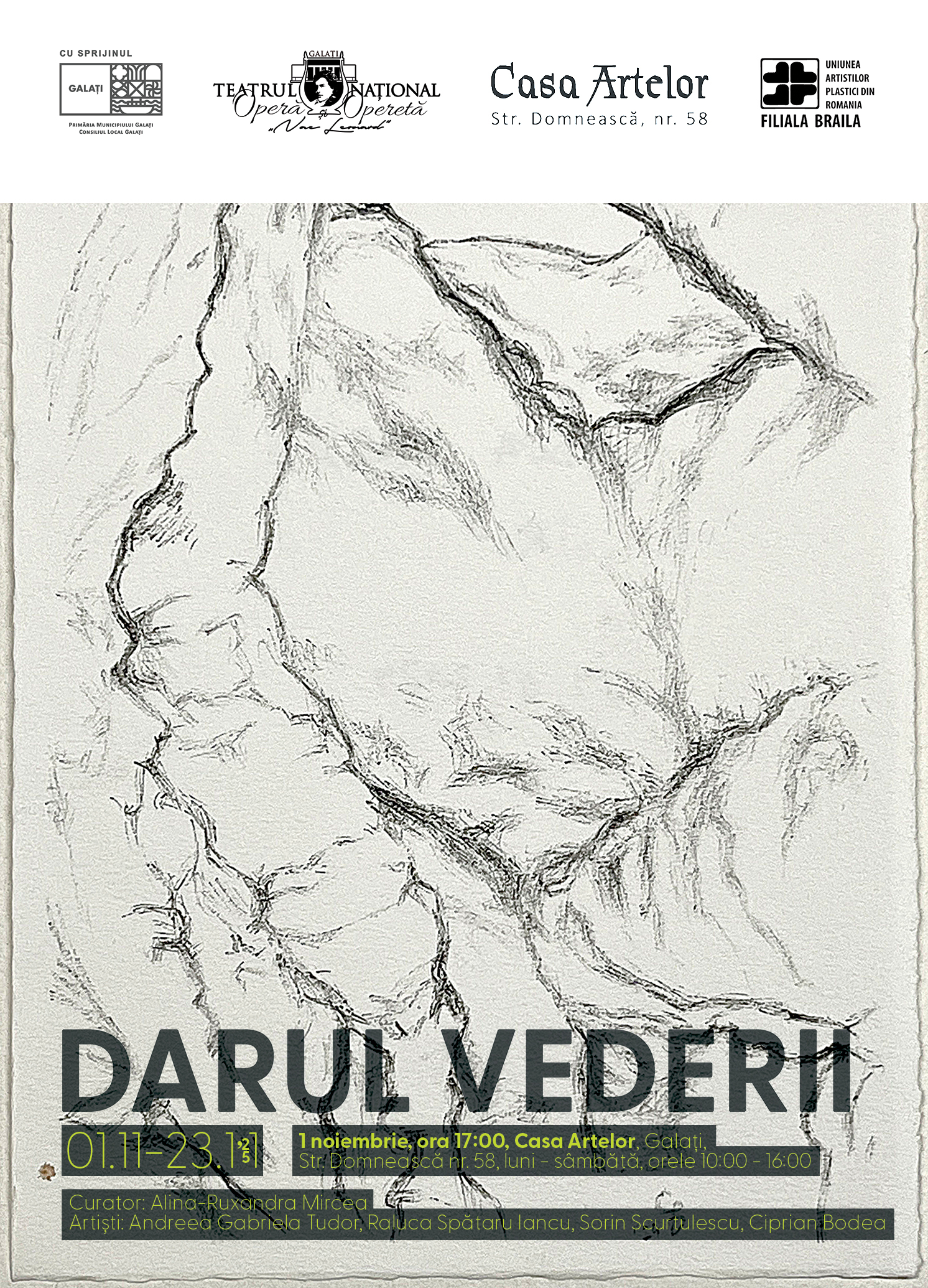 „Darul vederii” vă aşteaptă la Casa Artelor