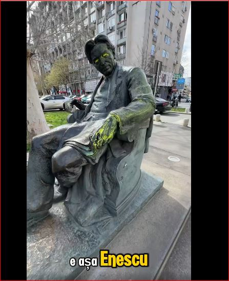 „Jupuit de viu” şi cu statuia batjocorită