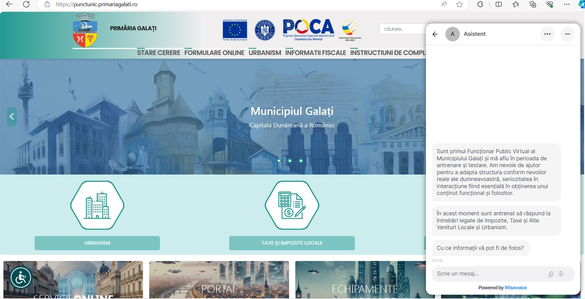 Funcționar public virtual, la Primăria Galați
