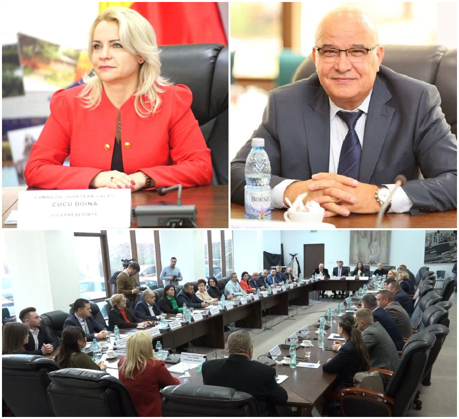 Doina Cucu și Mitică Sandu, realeși vicepreședinți ai Consiliului Judeţean Galați