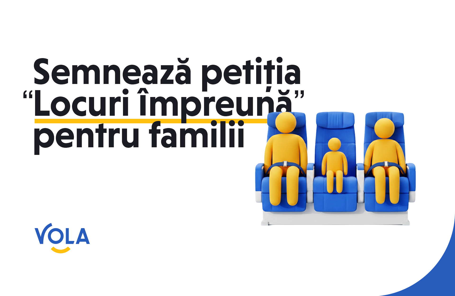 Campanie: „Locuri împreună pentru familii în avion”