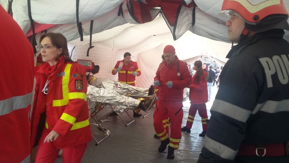 SPITAL DE CAMPANIE instalat pe strada Brăilei. DETALII despre acest exerciţiu de amploare