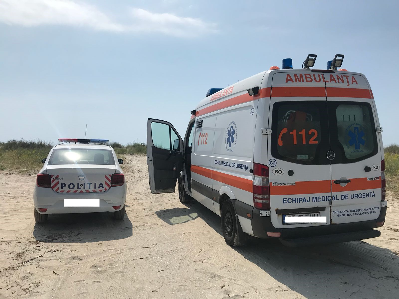 A furat o ambulanță din curtea unui spital