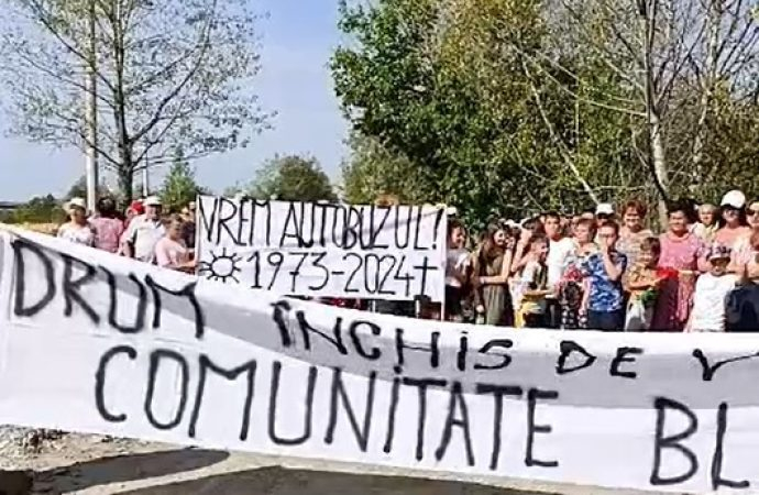Protest după deschiderea centurii oraşului Târgu Jiu