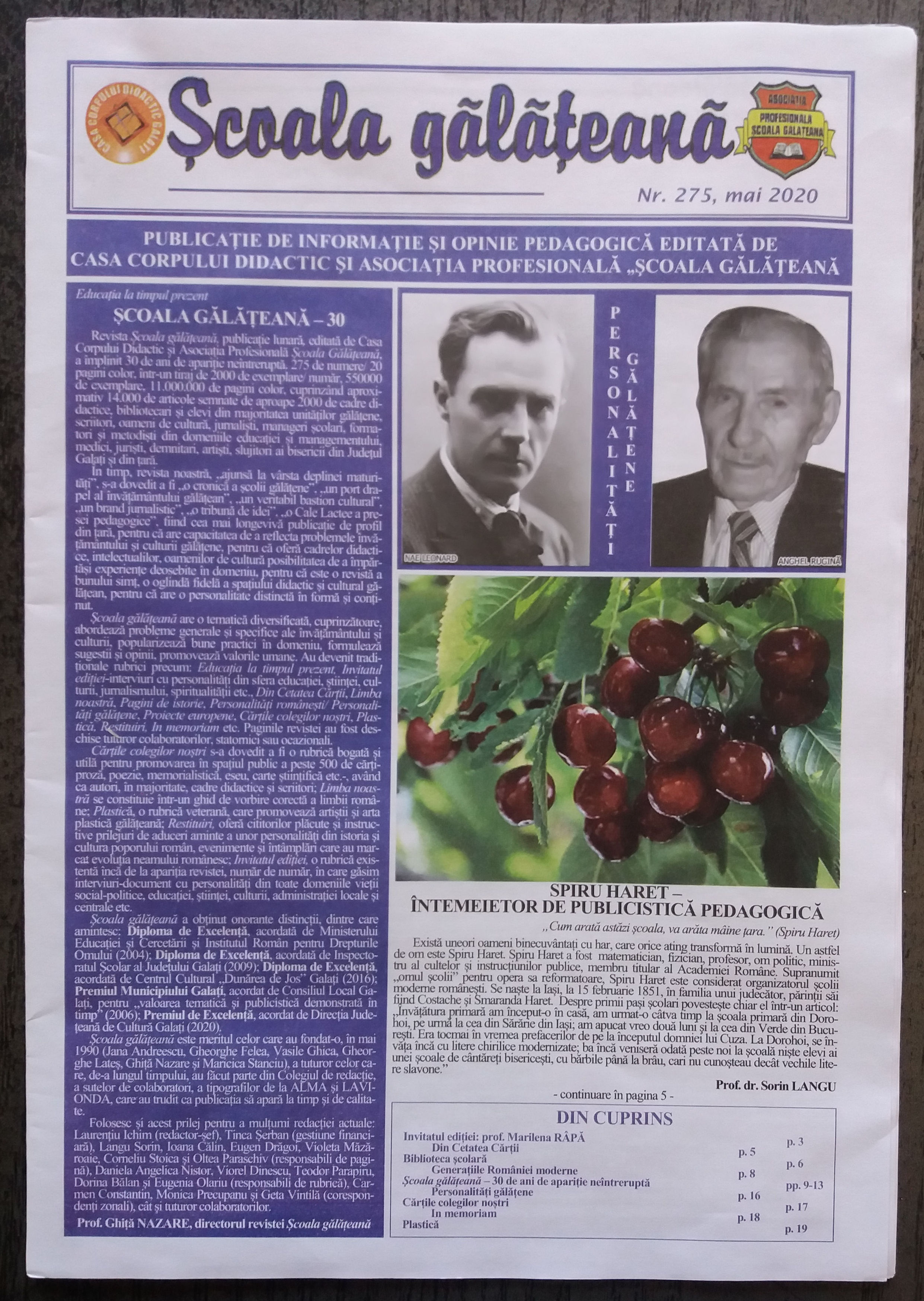 Trei decenii de Educație, onorate de ”Şcoala gălăţeană”