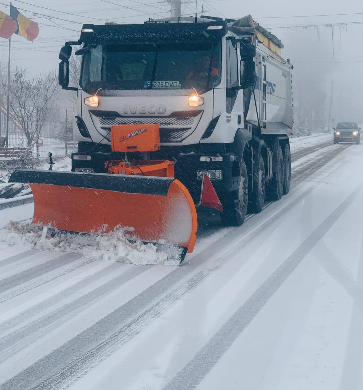 Trafic în condiţii de iarnă în nordul judeţului