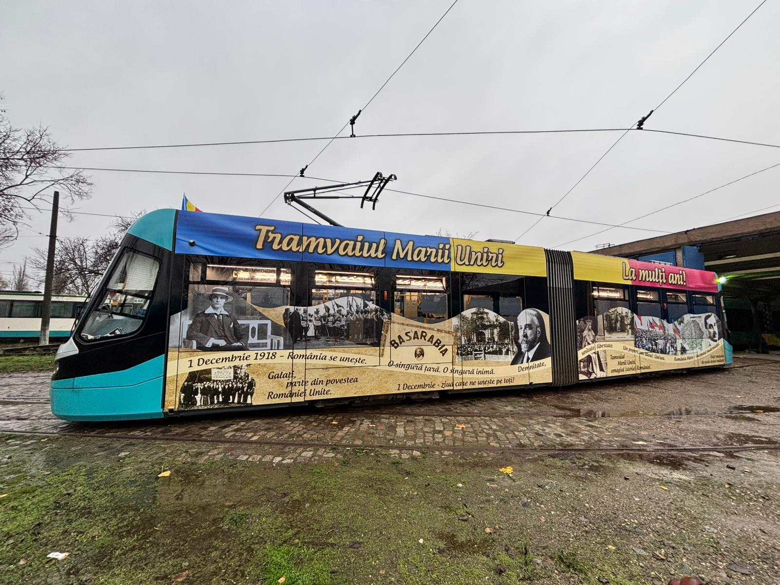 De 1 Decembrie, în Galaţi va circula „Tramvaiul Marii Uniri”