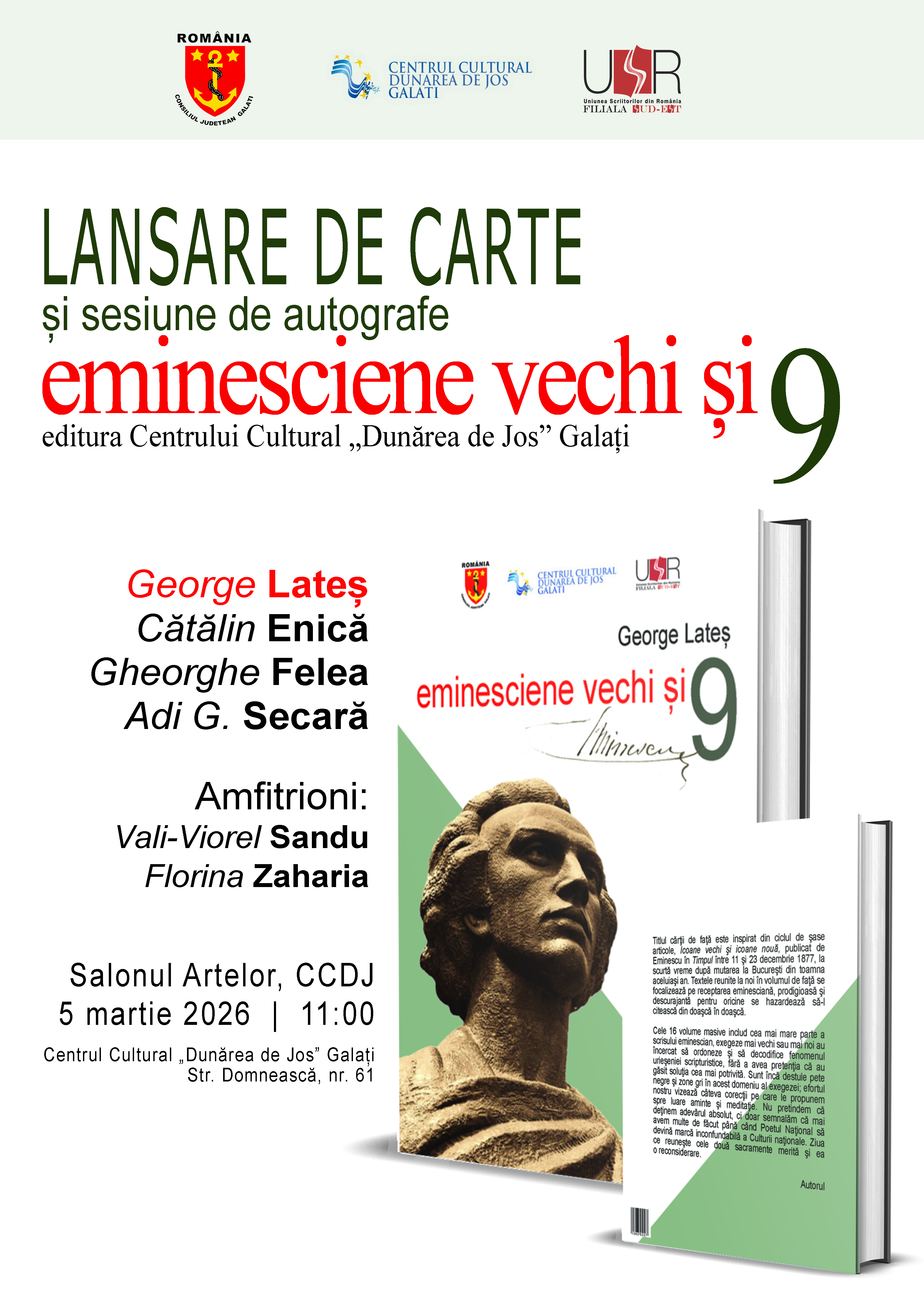 Lansare: „Eminesciene vechi și 9”