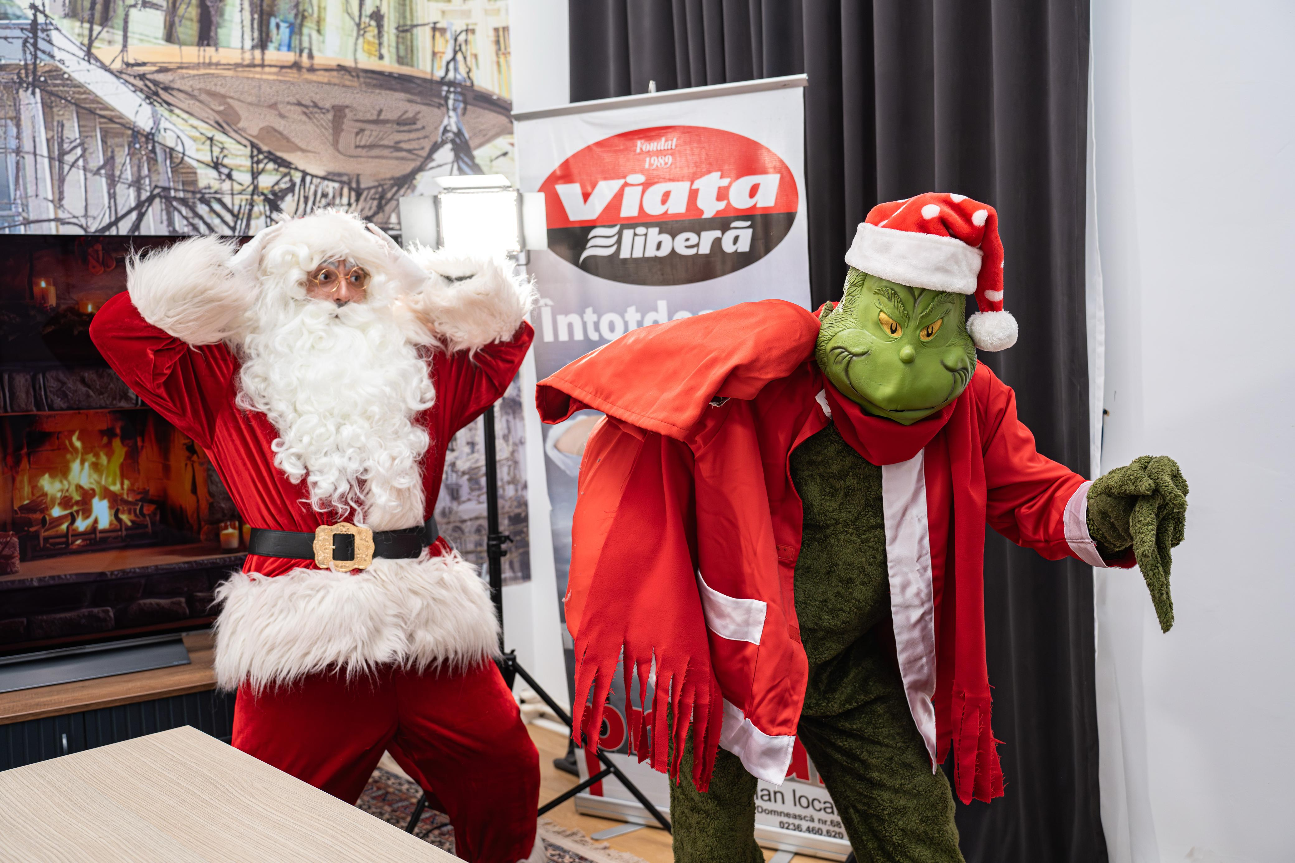 Moş Crăciun versus Grinch, în ringul întrebărilor la „Viaţa liberă” (FOTO și VIDEO)