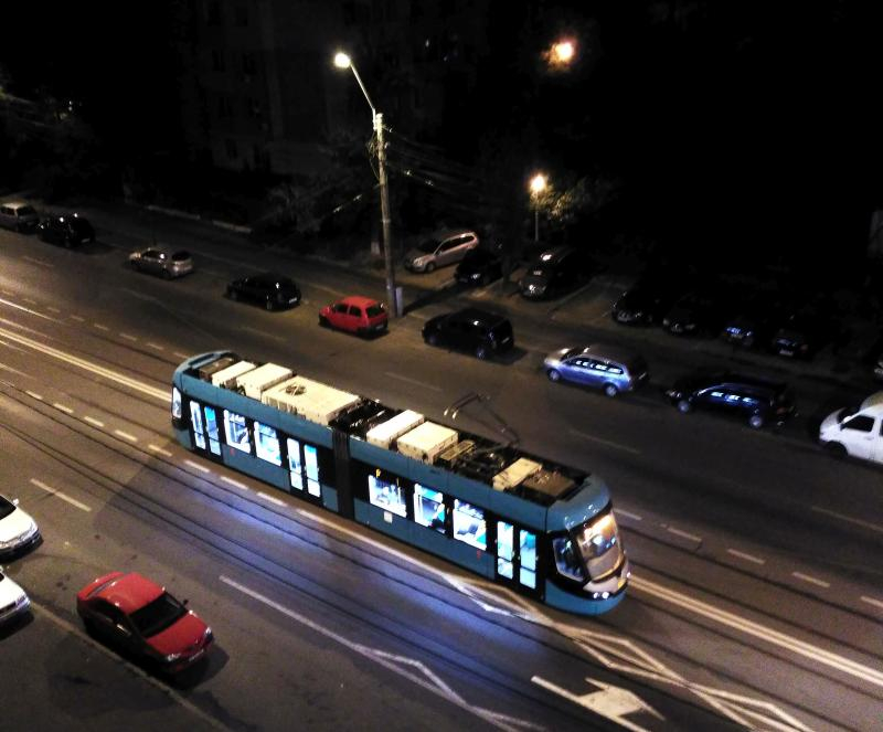 Probe cu noul tramvai, în miez de noapte