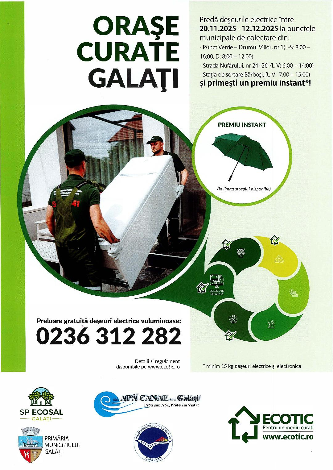 O nouă campanie de reciclare a deșeurilor electrice la Galați