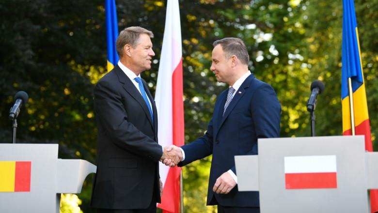 Andrzej Duda și Klaus Iohannis, la exercițiul militar „Justice Sword 21”