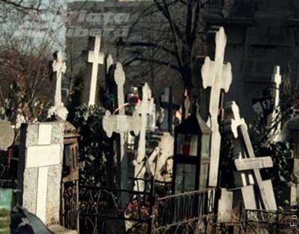 Batjocorită în cimitir
