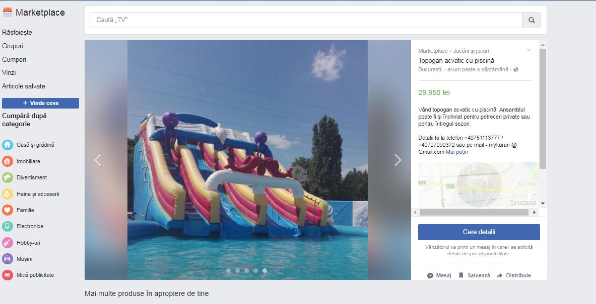 Concesionarul Plajei Dunărea vinde toboganul cu piscină