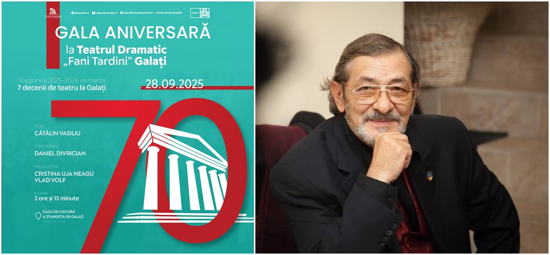 Teatrul Dramatic - 70 de ani de la înfiinţare, Vlad Vasiliu - 50 de ani pe scena gălăţeană. Dublă sărbătoare la „Fani Tardini”