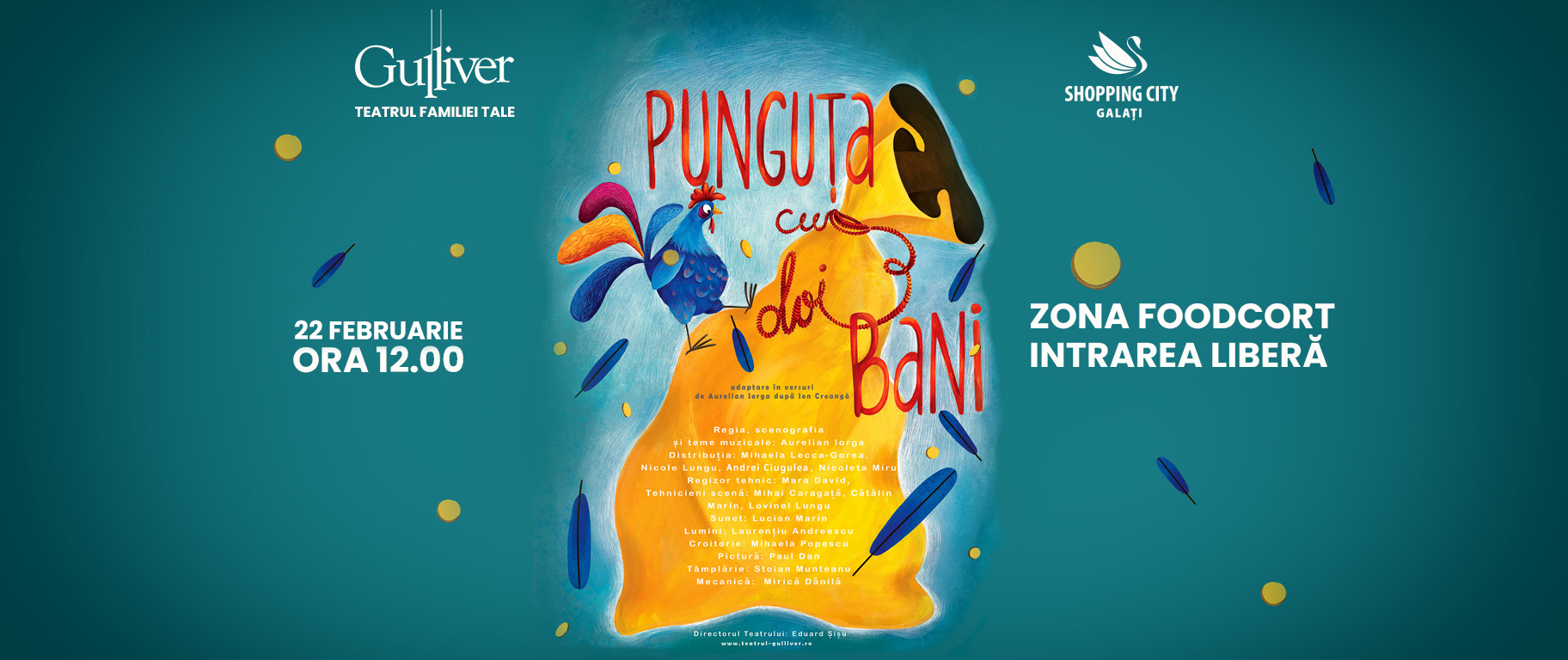 Spectacol pentru copii, la Shopping City Galați