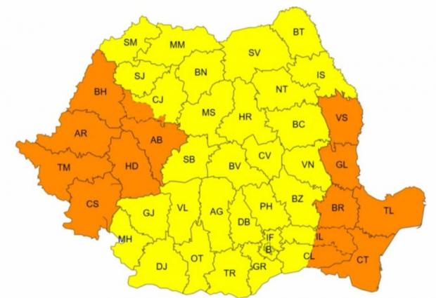 Vine vijelia peste Galați! Vântul va bate cu peste 80 km/h